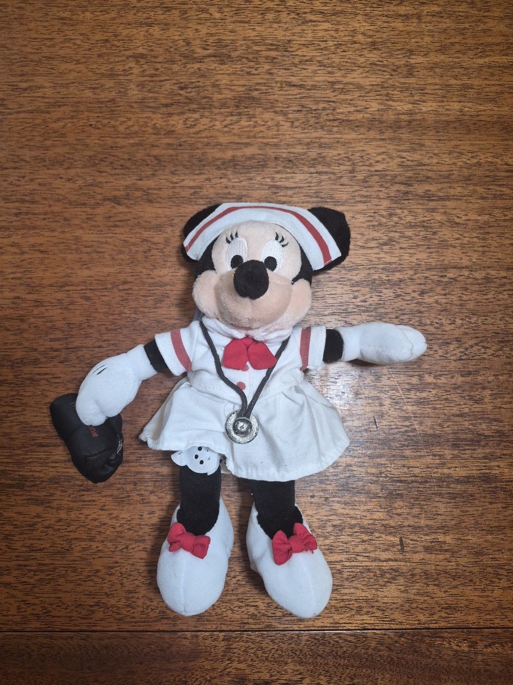 Disney Minnie Mouse Plush Nurse Doll - White‎ and Black